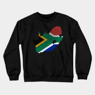 South Africa Flag Traditional Woven Effect Crewneck Sweatshirt